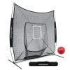 PowerNet 7' X 7' DLX Hitting Net & 1 Weighted Ball: 1009