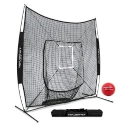 PowerNet 7' X 7' DLX Hitting Net & 1 Weighted Ball: 1009