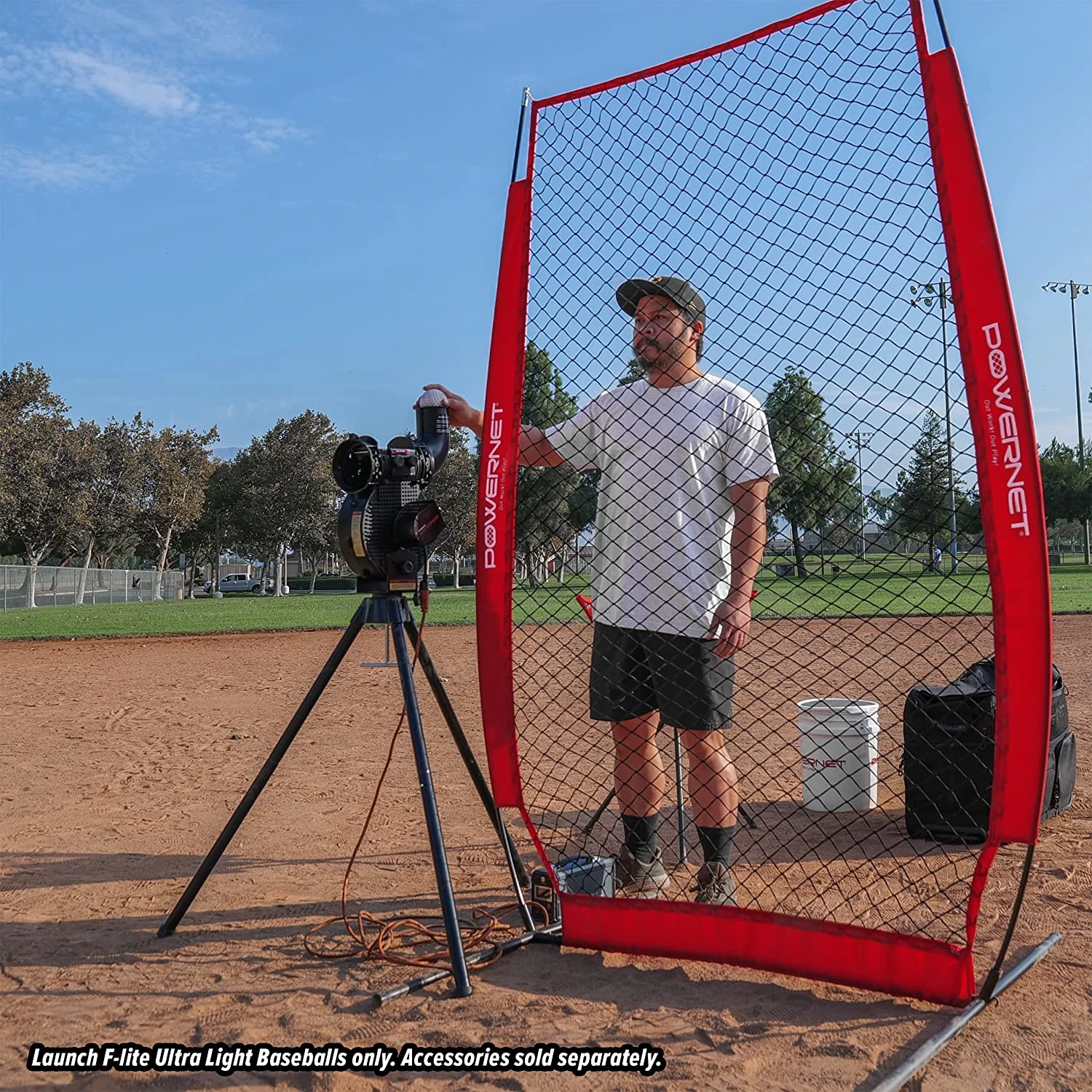PowerNet Launch F-Lite Pitching Machine Baseballs: 1194-1 3 PowerNet Launch F-Lite Pitching Machine Baseballs: 1194-1 - Image 3