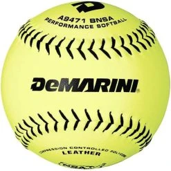 DeMarini NSA 12 Inch Leather 44/400 Slowpitch Ball - One Dozen: WTA947