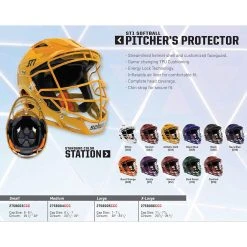 Schutt ST1 Slowpitch Softball Pitcher's Helmet: ST1 -mizuno shop ST13