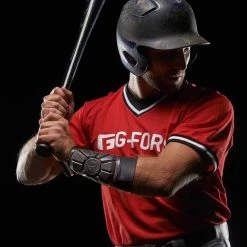 G-Form Pro Wrist Guard: WG0102 -mizuno shop baseball wrist guard black red shown worn 3