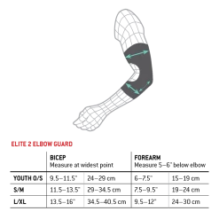 G-Form Elite 2 Batter's Elbow Guard: EP1410 -mizuno shop elite2elbow sizechart
