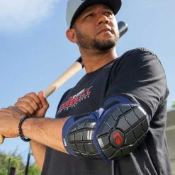 G-Form Elite Batter's Elbow Guard: EP1102 -mizuno shop ep110215 elitebatterselbowguard navyblue action yuligurriel 305 1500x1500 1