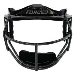 Force3 Softball Defender Fielder's Mask: SD4A1 -mizuno shop f3 fieldersmask front blk
