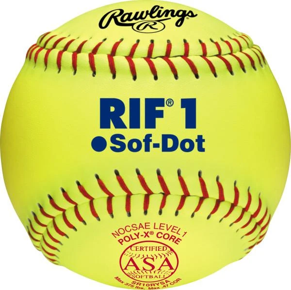 Rawlings RIF 10 Inch Level 1 USA (ASA) Fastpitch Softball - One Dozen: 1 Rawlings RIF 10 Inch Level 1 USA (ASA) Fastpitch Softball - One Dozen: