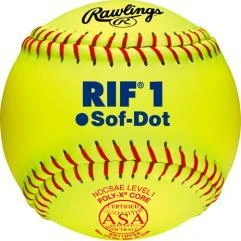 Rawlings R.I.F. USA (ASA) 11" Fastpitch Softballs Level 1 - One Dozen: